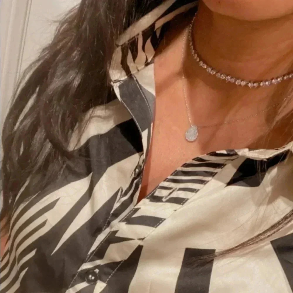 Drop Pendant silver necklace